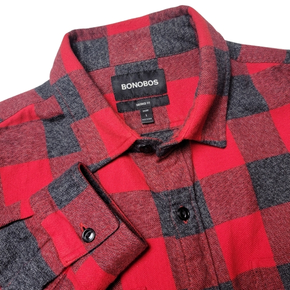 Bonobos Buffalo Plaid Flannel Button Down Shirt - Picture 6 of 6